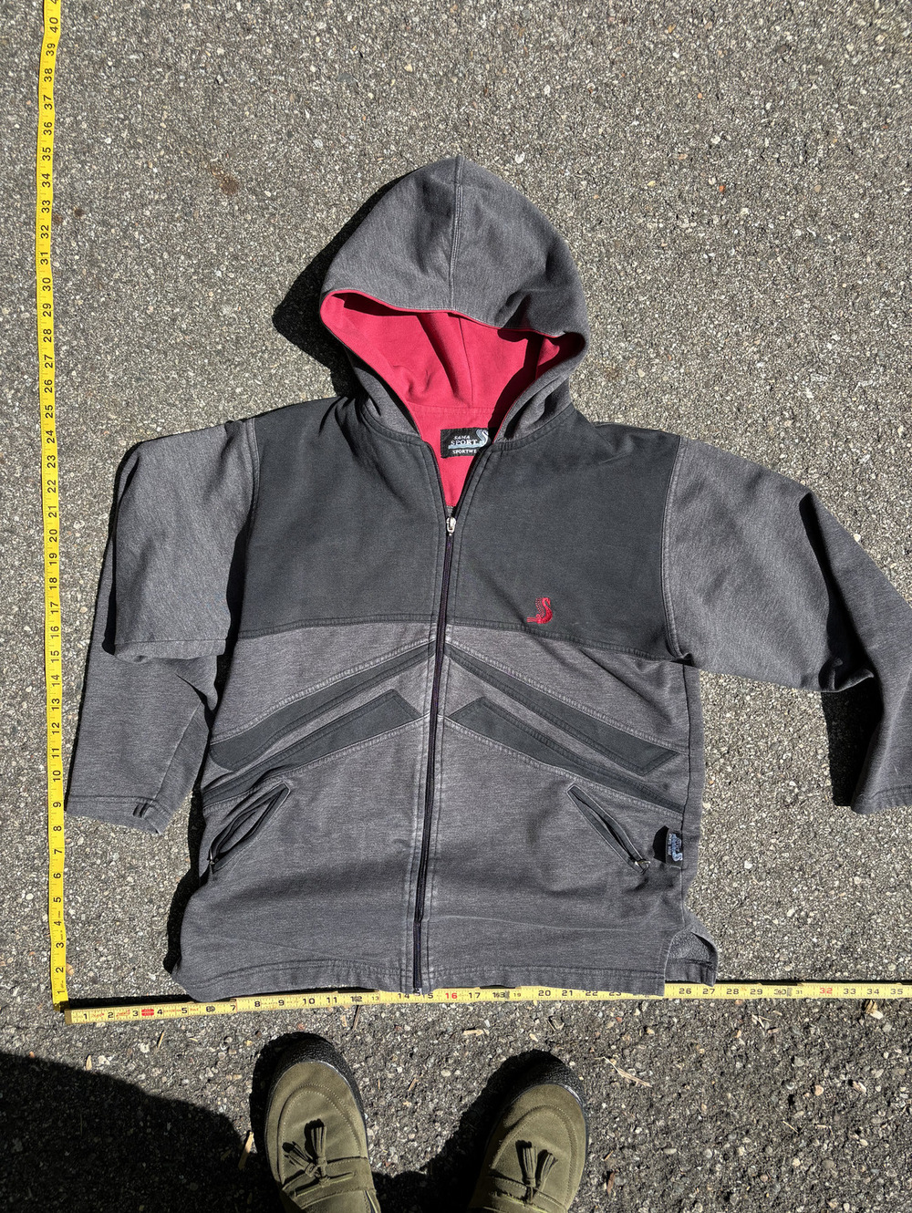 90s Italian made zip up hoodie